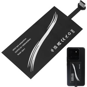 Supecesorio Adattatore per Caricabatterie Wireless, Tipo C Modulo Ricevitore di Ricarica USB-C Qi, Modulo Ricevitore di Ricarica, Compatibile con Google Pixel, Lg, Motorola, Nokia, ecc