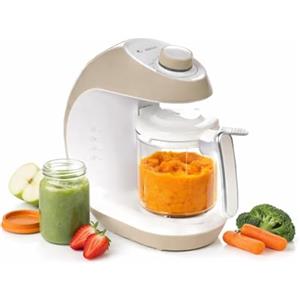 Jane Jané Chefkiss, Cuocipappa Mixer per bebè, 7 in 1 Multifunzione, Robot da cucina, Vapore, Scongela, Riscalda, Sterilizza, Pulizia Automatica