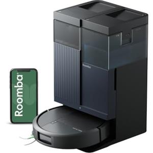 iRobot Roomba® Plus 415 Combo robot aspirapolvere lavapavimenti, 20.000 Pa | Con stazione AutoWash™ autosvuotante mappa LiDAR multilivello, mop rotanti ed estensibili con asciugatura ad aria calda, nero