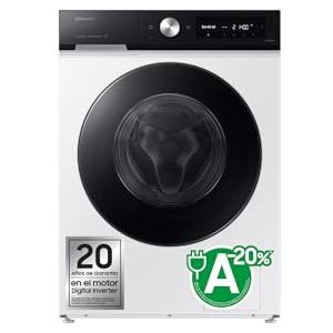 Samsung WW90DB7U94GEU3 Lavatrice AI EcoBubble, 9 kg, A-20% con Super Speed 39, Autodosificatore, Vapore, Bianco (Ricondizionato)
