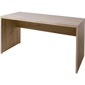 Composad | Scrivania della Linea DISEGNO con Modesty Panel, Scrivania Moderna ed Elegante, Per PC, Ufficio, Studio, (LxAxP) 138,2x74x68,3 cm, Colore Noce Brera