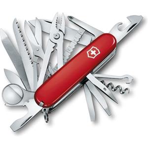 Victorinox, Swiss Champ, Coltellino Svizzero, Originale, Multiuso, Campeggio, 33 Funzioni, Lama, grande, Cavatappi