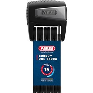 ABUS Faltschloss BORDO One 6500A con telecomando e supporto, 110 cm | Lucchetto bici con allarme, SmartX Bluetooth, ABUS One App, 100 dB, 110 cm, supporto SH