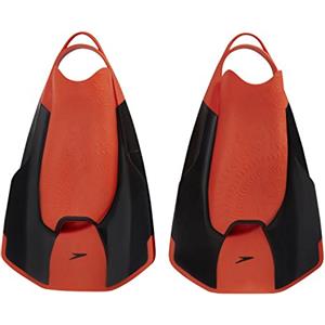 Speedo Unisex Adulto Fastskin Kickfin Pinne, Nero/Siren Rosso, 3-4