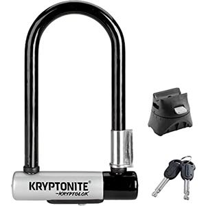 Kryptonite Kryptolok Mini-7 Lucchetto a U con Staffa, Sicurezza 6/10 | Arco in Acciaio Temprato da 12,7 mm con Staffa FlexFrame, per Biciclette e Scooter, 1,13 kg, 8,2 x 17,8 cm