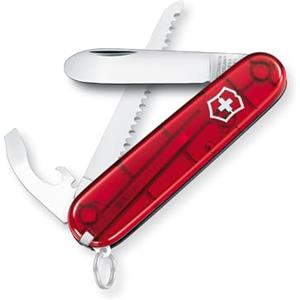 Victorinox, My First Victorinox, Coltellino Svizzero, Originale, Multiuso, Campeggio, 9 Funzioni, Lama, grande with rounded tip, Apriscatole