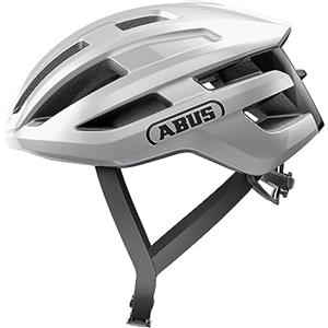 ABUS Casco da Corsa PowerDome, Made in Italy, gleam silver, S