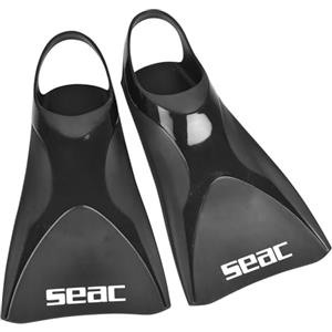 SEAC Atom, Pinne Corte da Nuoto per Allenamento in Piscina e in Mare Unisex Adulto, Nero, S