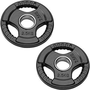 FFitness Coppia Dischi Olimpici per Bilancieri e Manubri | Bumper Plates Foro da 50 mm Dischi Peso Gommati da 2,5 Kg a 20 Kg (2 dischi da 2,5 kg)