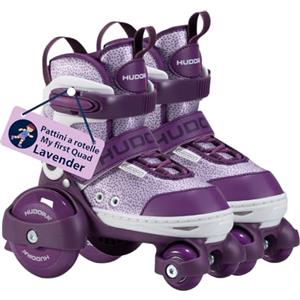 HUDORA Pattini a rotelle My First Quad in diverse misure e colori - pattini a rotelle di qualità per bambini fino a 20kg - pattini regolabili - sicuri e con rotelle grandi per iniziare