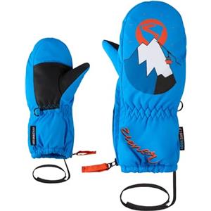 Ziener LEPRINT-Z Guanti da sci impermeabili per sport invernali | motivo divertente - blu persiano - 1