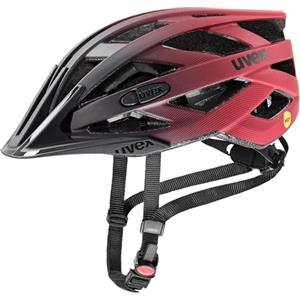 uvex i-vo cc MIPS, casco bicicletta Unisex adulto, black-red matt, 52-57 cm