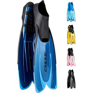 Cressi Agua, Adulto Long Pinne per Nuoto e Snorkeling - Made in Italy by Italiano di qualità dal 1946, Blue 43/44 EU