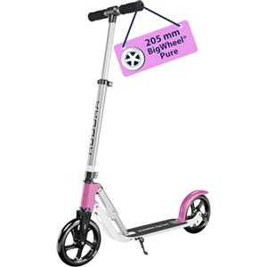 HUDORA BigWheel 205 Pure Scooter, Monopattino per bambini e adulti, Scooter a partire dai 6 anni, City Roller fino a 100 kg, Pieghevole e regolabile in altezza