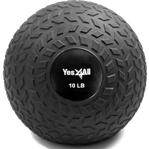 Yes4All Palle Mediche Peso Palle Slam 4.5kg, 6.8kg, 9kg, 11.3kg, 13.6kg, 18kg Senza Rimbalzo Palla Esercizio in Gomma - Nero, Blu, Turchese, Arancione e Lucido per Allenamento Forza, Potenza, MMA Boxe