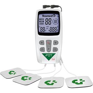 TESMED Fit 5.4 Elettrostimolatore EMS, TENS e Massaggio | Dispositivo 3-in-1 con 22 programmi, 6 personalizzabili, per dolore e stimolazione di addominali, glutei e pettorali.