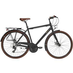 Alpina Bike Comfort 28, Bicicletta Uomo, Nero Semiopaco, 21v