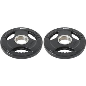FFitness Disco Peso in Ghisa Gommato Dischi Palestra Bilanciere Olimpico Foro 50mm Piastra Tri-Grip da 2.5 a 20 kg