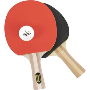 Idena 40203 - Set da ping pong da 4 pezzi per giocatori esperti, con 2 racchette da ping pong e 2 palline bianche a 1 stella, confezionato in una borsa da trasporto
