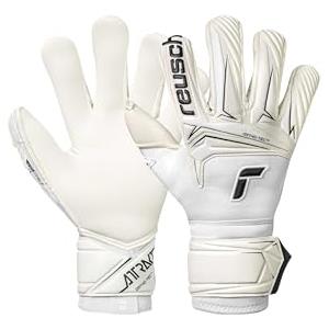Reusch Guanti da portiere professionale adulti | Protezione delle dita | Aderenza eccezionale, allenamenti e partite, erba sintetica e naturale, Taglie 7,5-12, Attrakt Gold X Ortho-Tec