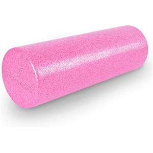 ProsourceFit High Density Foam Rollers 18 - inches long, Firm Full Body Athletic Massager for Back Stretching, Yoga, Pilates, Post Workout Trigger Point Release, Pink