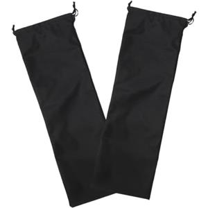 COMPUKAS 2 Pezzi Borsa Porta Bastoni da Trekking e Aste per Oxford Nero Resistente all'Usura, Design Allungato e Sottile per Campeggio e Tasca Laterale dello Zaino