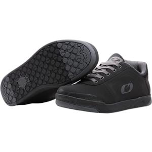 O'NEAL | Scarpe Mountain Bike | MTB | Vegan | Equilibrio tra Grip e riposizionamento del Piede, Protezione Interna delle articolazioni | Scarpa Pinned PRO Flat Pedal V.22 | Adulto | Nero Grigio | 45