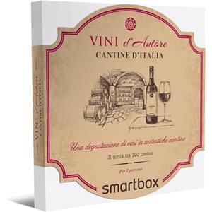 Smartbox - Cofanetto Regalo Cantine d'Italia - Idea Regalo Originale - Una degustazione di Vini per 2 Persone