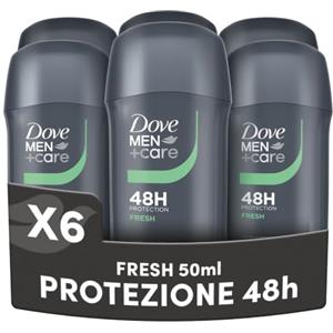 Dove, Deodorante Dove Men + Care Clean Comfort Stick, Deodorante Uomo, Antitraspirante, con 1/4 Crema Idratante Dove, Protezione Fino a 48 Ore, Dermatologicamente Testato, 6 Pezzi da 50 ml