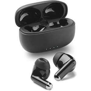 Music Sound DRIFT auricolari Bluetooth wireless in-ear con custodia compatta colorata, auto pairing, comandi touch, fino a 22 ore di riproduzione, ottimali per musica e chiamate, nero