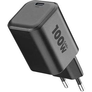 Cellularline caricabatterie da rete ACH USB-C GaN+ con porta Power Delivery da 100 W per una ricarica veloce e sicura di smartphone, tablet e laptop