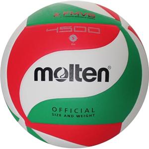 Molten - V5M4500, Pallone da pallavolo, colore: Bianco/Verde/Rosso