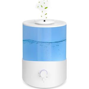 Romon Umidificatore Ambiente 2.5L Bianco, fino a 28 Ore, Diffusore di Oli Essenziali, Umidificatores Ambiente per Aromaterapia, Spegnimento Automatico, Top Fill, Ugello a 360° per Piante Soggiorno