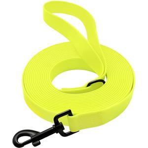 FORBELL Guinzaglio da traino impermeabile per cani, 3 m/5 m/10 m/15 m, resistente agli strappi, guinzaglio per cani, guinzaglio da addestramento con moschettone robusto per cani di taglia grande a piccola