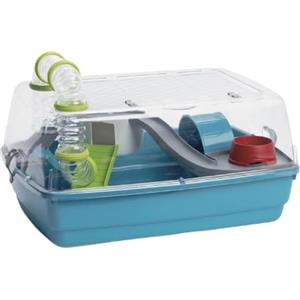 Pet's Market - Gabbia Box Bernie Prestige per Criceto Cavia e piccoli roditori accessoriata con tunnel beverino ciotola casetta scale 53X38X25,5 cm