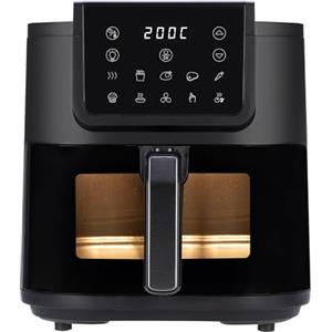 Ardes Friggisana Infinity ARFRYA08LV - Friggitrice ad aria con finestra 8 litri - Airfryer +35% di spazio e tecnologia Rapid Air - Air fryer 10 in 1, temperatura e timer regolabili, luce, display
