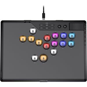 Corsair NOVABLADE PRO Con Effetto Hall Controller Wireless Senza Leva - Layout a 15 Tasti Principali, Polling a 1000Hz, 2,4GHz Wireless, SOCD, Interruttori Magnetici MGX Hyperdrive - PS5, PS4, PC