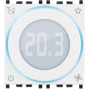 Vimar 02974.B Termostato IoT a rotella, compatibile con Alexa, Google Home e IFTTT, retroilluminazione regolabile, ingresso sensore esterno, da completare con placche Eikon, Arké, Plana, Idea