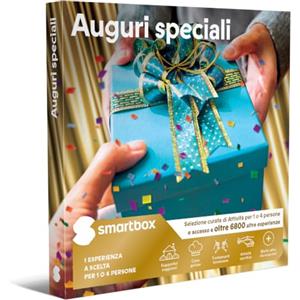 Smartbox - Cofanetto Regalo per Uomo o Donna - Auguri Speciali - Idee Regalo Originale - Soggiorni - Cene - Benessere - attività Sportive per 1-4 Persone
