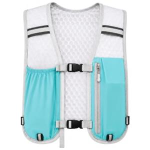 Generic Gilet di idratazione Running Donna & Uomo Gilet da Corsa Riflettente Leggero Tasca Telefono con Cerniera Sicurezza Borsa Running Traspirante per Trail, Escursionismo, Ciclismo e Maratona