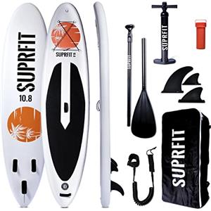 SF SUPRFIT Suprfit sup gonfiabile adulti, set completo gonfiabile SUP Board, Stand Up Paddle Board con doppio rivestimento in PVC, tavola sup gonfiabile, sup adulti - 10'8: 330 x 78 x 15 cm fino max. 150 kg