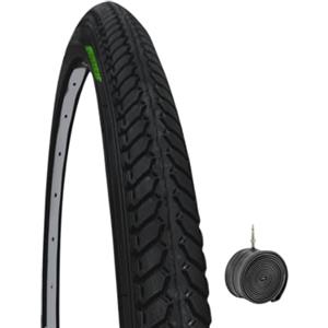 Country 1 COPERTONE NERO + 1 CAMERA D'ARIA PER BICICLETTA BICI CITY BIKE TREKKING 700 X 35 28 1 5/8 3/8 (37-622) 700X35C