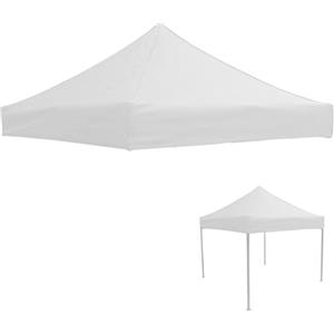 Inscrip Telo di Ricambio per Gazebo - Copertura 4 Angoli Canopy Top per Esterni, Telone Bianco 3 x 3 m