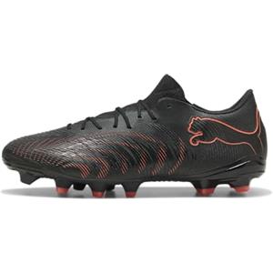 PUMA Scarpe da Calcio Unisex Future 9 Match Fusion FG/AG, Nero-Rosso incandescente, Grigio Forte, 40, Puma Nero Rosso Brillante Grigio Forte, 41 EU