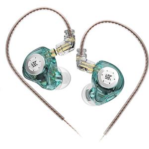 Keephifi KZ EDX PRO In Ear Monitor 1DD Cuffie Con Filo per Audiofili, Musicisti, 2 Pin (Verde, Senza Microfono)