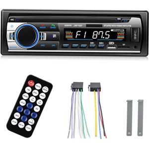 Chasinglee Autoradio Bluetooth - 1 DIN - 2x60W - Funzione AUX, lettore MP3 e doppia porta USB, suono stereo FM, chiamate in vivavoce, uscite RCA, tasti illuminati RGB, iOS e Android