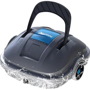 WINNY POOL CLEANER Robot Piscina Senza Fili,Robot Pulitore Piscina,Autonomia 100 Min,Parcheggio Automatico,Filtrazione da 180 µm Aspiratore Piscina,per Piscine Fuori Terra 80 m²-Grigio Scuro