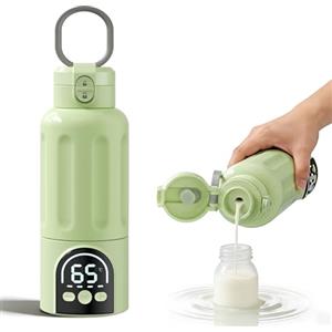 GJCrafts Scaldabiberon portatile, 500 ml, riscaldamento rapido 140 W per latte materno e acqua, scaldabiberon portatile senza fili con regolazione temperatura 35-70 °C, batteria 12000mAh