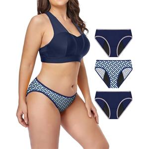 Neione Donna Mutande Mestruali Slip Ciclo Mestruale Assorbenti Ragazza Mutandine Brasiliana Modal Pacco da 3 Mosaic XS