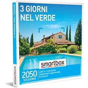 Smartbox -Tre Giorni Nel Verde - Cofanetto Regalo Coppia, 2 Notti con Colazione per 2 Persone, Idee Regalo Originale
